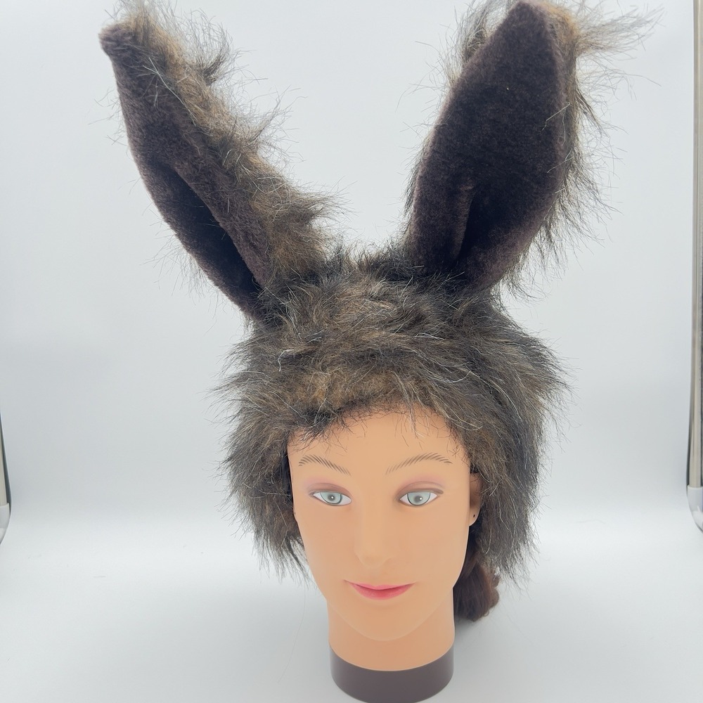 Disney Alice In Wonderland White Rabbit Costume Hat‎ Plush Bunny Ears Adult